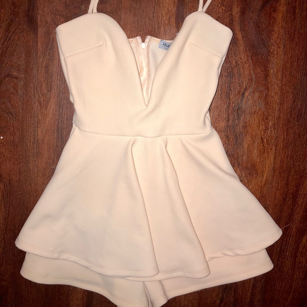 Cream Fashion Nova Romper